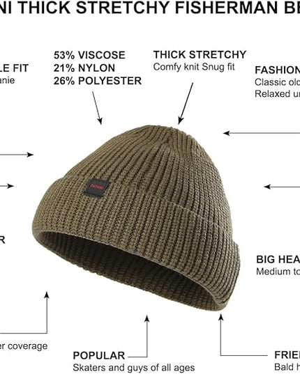 Fisherman Beanie Hats for Men Women,Knit Trawler Skull Cap,Watch Cap,Spring Fall Winter Warm Short Hats