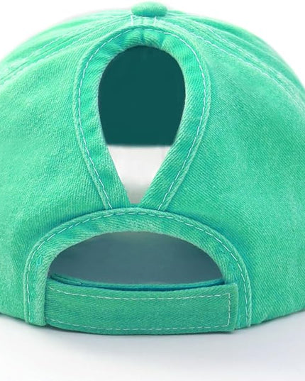 YeeHeen Ponytail Baseball Cap for Women High Messy Bun Caps Washed Cotton Hats
