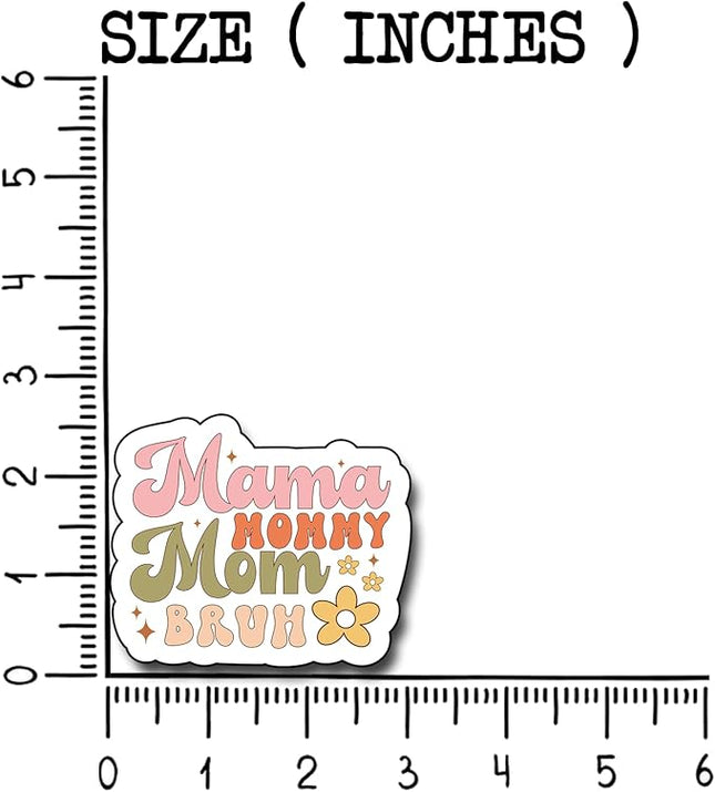 (3Pcs) Mama Mommy Mom Bruh Sticker, Mom Bruh Decorate Books Laptop Phone, Water Bottles Kindles Stickers, Tumbler Sticker Waterproof Vinyl Decorate Sticker 3" Inch
