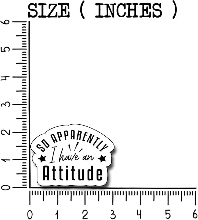 (3Pcs) So Apparently I Have an Attitude Sticker, Decorate Books Laptop Phone Water Bottles Kindles Stickers Tumbler Sticker Waterproof Vinyl Decorate Sticker 3" Inch