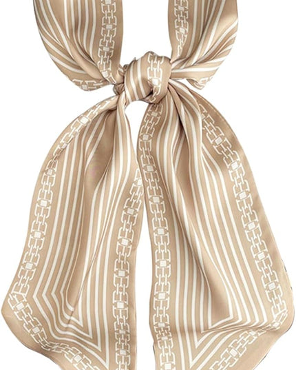 Head Scarf Purse Handle Neck Satin Hair Scarfs For Bag Lightweight Silky Long Thin Women's Fashion Scarves 59 * 5.9”