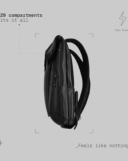 The Frenchie Co. - Work/Travel Speed Backpack - Expandable 23–30 liters - Laptop compartment with anti-theft magnetic closure - Ballistic nylon durable commuter pack
