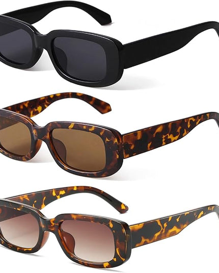KUGUAOK Retro Rectangle Sunglasses Women and Men Vintage Small Square Sun Glasses UV Protection Glasse