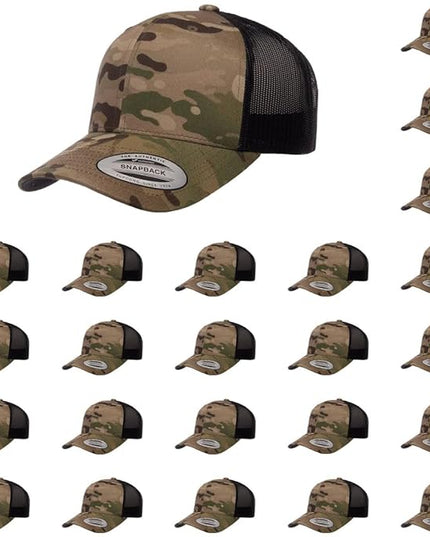 Yupoong Classic Premium Mesh 6 Panel Retro Trucker Cap | Mid Profile Snapback | OSFA | Bulk Pack Available