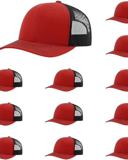 Richardson 112 Classic Six-Panel Adjustable Snapback Trucker Cap | Bulk Packs Available