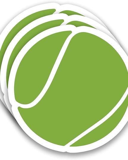 (3Pcs) Tennis Stickers Waterproof Vinyl Tennis Ball Decals for Water Bottle, Tumbler, Laptop, Phone Case, Poster Board, Scrapbooking, Team Players, Coach, 3" x 3"