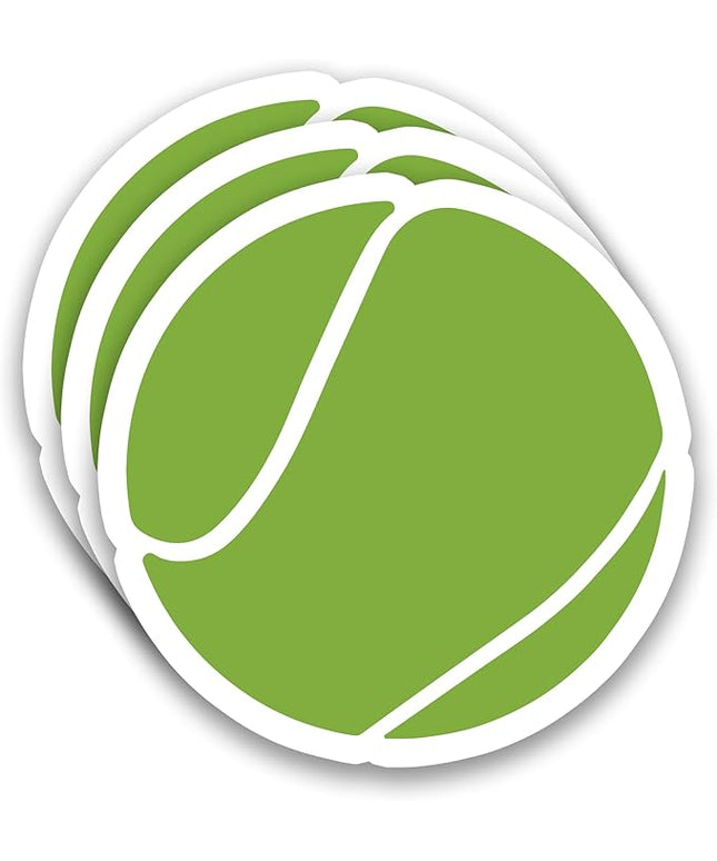 (3Pcs) Tennis Stickers Waterproof Vinyl Tennis Ball Decals for Water Bottle, Tumbler, Laptop, Phone Case, Poster Board, Scrapbooking, Team Players, Coach, 3" x 3"