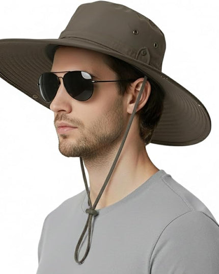 Wide Brim Bucket Hat Men Fishing Hiking Gardening Hat for Men and Women Fisherman Hat UPF 50+