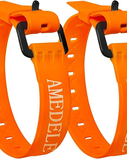 2 Pack Lashing Straps with Buckles,Adjustable Utility Tension Straps,Simple Tie-Downs Straps for Securing Bike Moto Luggage,Garden Hoses,Skis,Wires and Cables,Orange,22"