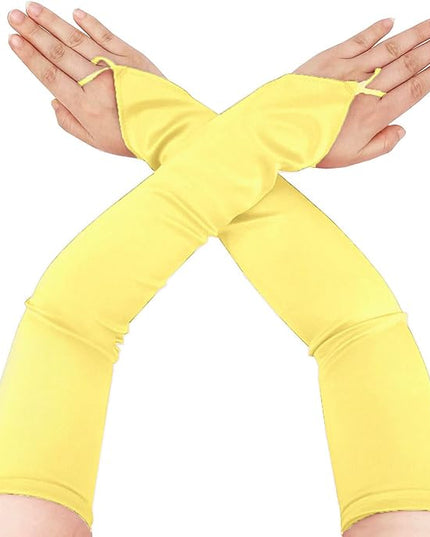 Fingerless Long Glove 1920s Satin Stretchy Elbow Length Opera Party Gloves