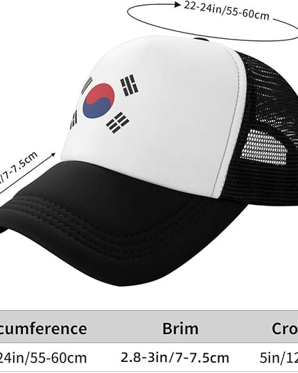 Cute Flag Baseball Cap for Men Women Mesh Trucker Hat Adjustable Patriotic Snapback Baseball Hat for Sports Running