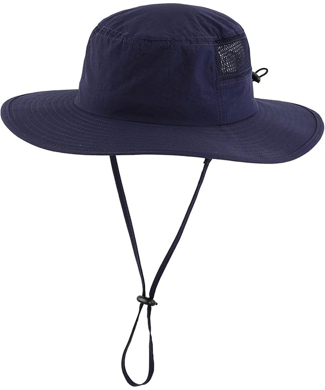 Home Prefer UPF50+ Mens Sun Hat Wide Brim Fishing Hat Womens UV Protection Cap Breathable Mesh Safari Gardening Bucket Hat
