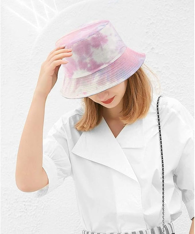 Malaxlx Unisex Bucket Hat Beach Sun Hat Aesthetic Fishing Hat for Men Women Teens, Reversible Double-Side-Wear