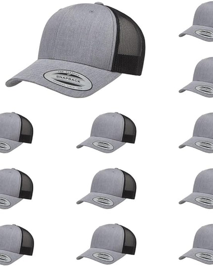 Yupoong Classic Premium Mesh 6 Panel Retro Trucker Cap | Mid Profile Snapback | OSFA | Bulk Pack Available