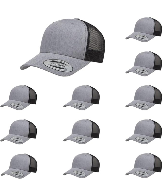 Yupoong Classic Premium Mesh 6 Panel Retro Trucker Cap | Mid Profile Snapback | OSFA | Bulk Pack Available