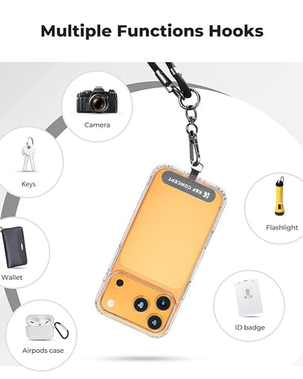 K&F CONCEPT 2-in-1 Phone Lanyard Crossbody with 1/4" Screw, Adjustable Anti Theft Crossbody Strap Compatible for DJI Osmo