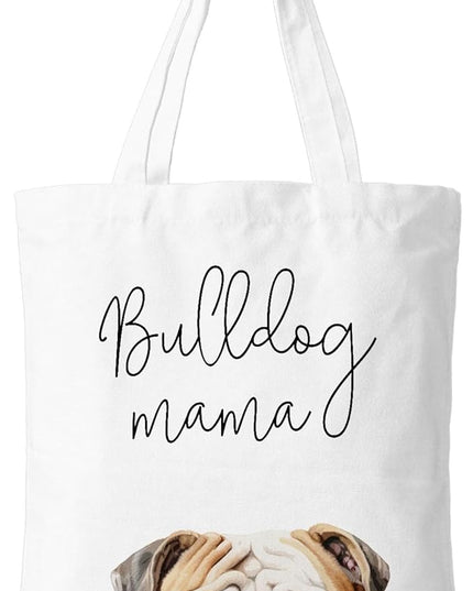 Dog Mama Canvas Tote Bag for Women, Dogs Lover Gift for Dog Mom, Birthday Christmas Cute Rottweiler Gifts For Women.