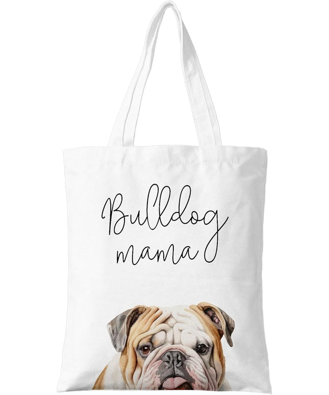 Dog Mama Canvas Tote Bag for Women, Dogs Lover Gift for Dog Mom, Birthday Christmas Cute Rottweiler Gifts For Women.