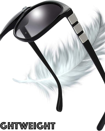 The Fresh Women's Oversized Square Jackie O Cat Eye Hybrid Butterfly Fashion Sunglasses - Exquisite Packaging