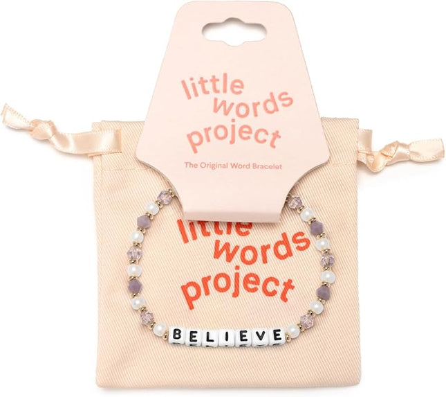 Little Words Project Mother's Day Gifts, The Original Word Bracelet, Made with Colorful Beads and Plated Brass Hardware, Handcrafted Design & Positive Message