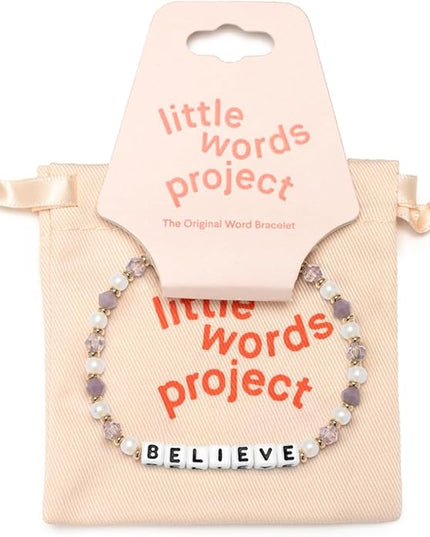 Little Words Project Mother's Day Gifts, The Original Word Bracelet, Made with Colorful Beads and Plated Brass Hardware, Handcrafted Design & Positive Message