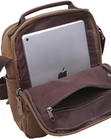 mygreen Small Canvas Crossbody Shoulder Bag Messenger Bag Work Bag
