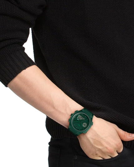 Lacoste LC33 Men's Analog-Digital Watch – TR90 Case, World Clock, Stopwatch, Alarm, Backlight, Textured Silicone Strap, Premium Fashion Timepiece - Gift for Him - 45mm