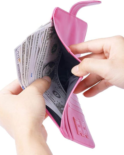 Passport Holder Cover Wallet RFID Blocking Leather Card Case Travel Accessories for Women Men (#Pink)