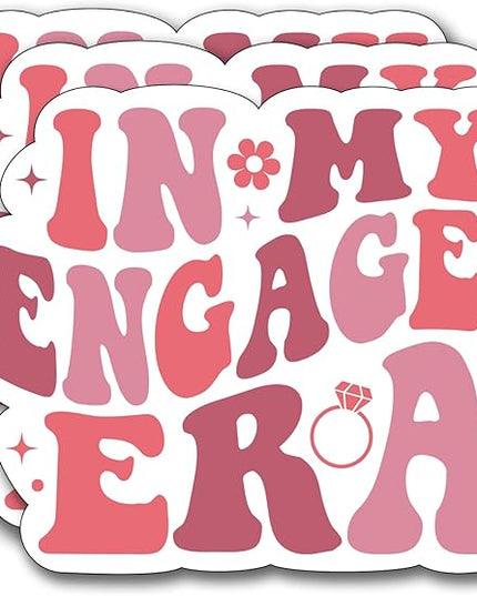 (3Pcs) in My Engaged Era Sticker, Decorate Books, Laptops, Water Bottles Kindles Stickers, Phones Tumbler Sticker - Waterproof Vinyl 3" Inch