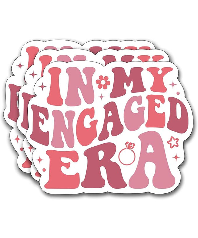 (3Pcs) in My Engaged Era Sticker, Decorate Books, Laptops, Water Bottles Kindles Stickers, Phones Tumbler Sticker - Waterproof Vinyl 3" Inch