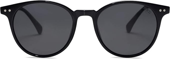 SOJOS Small Round Classic Polarized Sunglasses for Women Men Vintage Style UV400 Lens MAY SJ2113