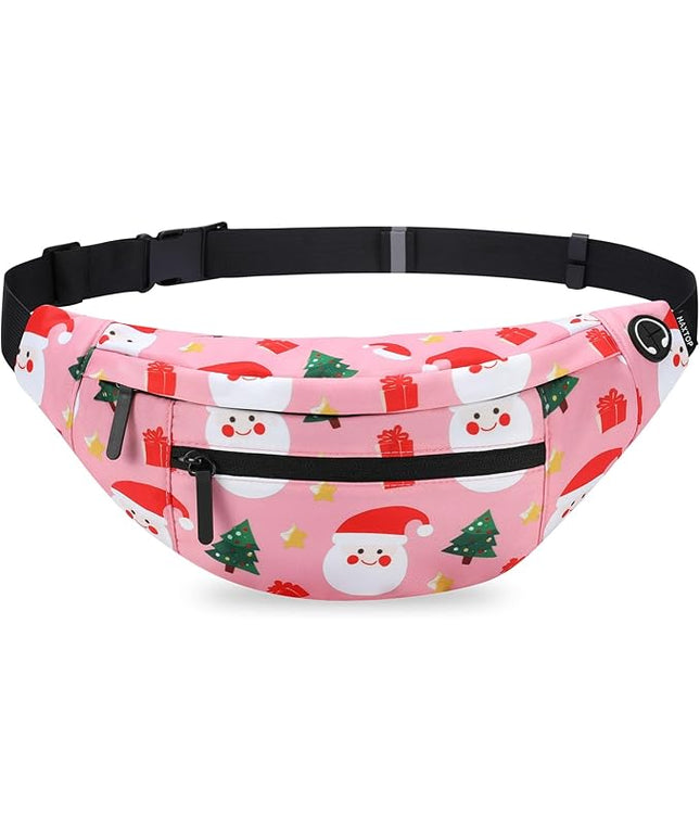 MAXTOP Large Crossbody Fanny Pack with 4-Zipper Pockets,Gifts for Enjoy Sports Festival Workout Traveling Running Casual Hands-Free Wallets Waist Pack Phone Bag Carrying All Phones