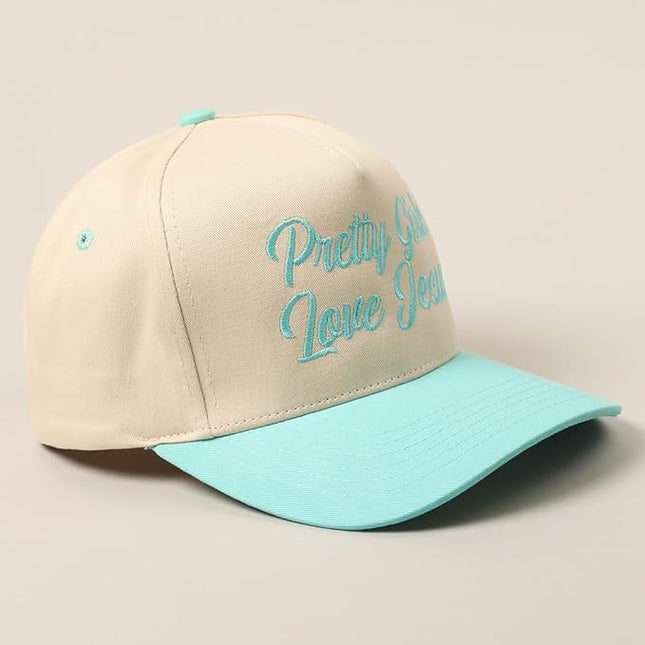 MIRMARU Two-Tone Vintage Canvas Trucker Hats for Men & Women, Adjustable Size Baseball Caps with Trendy Embroidered Design