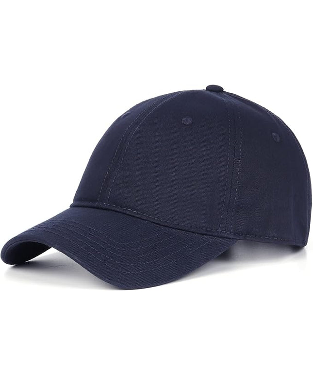Zylioo XL XXL Oversize Baseball Cap, 100% Cotton Adjustable Dad Hat for Big Heads 23.5"-25.5", Soft Crown Large Size Cap