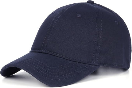 Zylioo XL XXL Oversize Baseball Cap, 100% Cotton Adjustable Dad Hat for Big Heads 23.5"-25.5", Soft Crown Large Size Cap