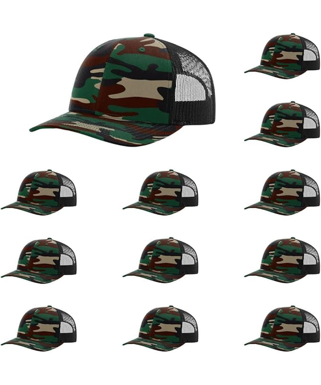 Richardson 112 Classic Six-Panel Adjustable Snapback Trucker Cap | Bulk Packs Available