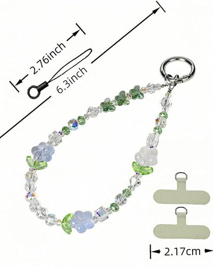 Colorful Crystal Beaded Phone Wrist Strap -Cell Phone Lanyard Hands-Free Wrist Strap, Detachable Wristlet Strap，Gift for Women