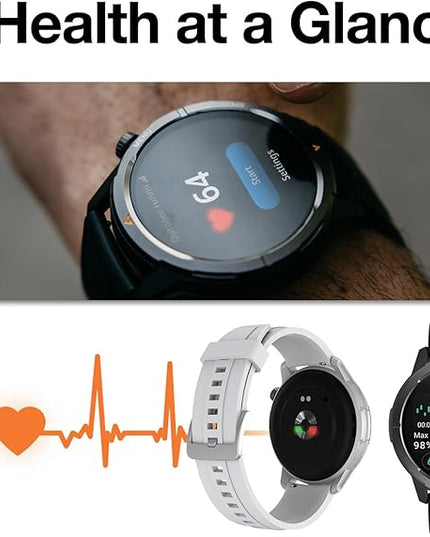 AGM Legion Rugged Smart Watch for Men, 5ATM Waterproof, Shockproof & Drop-proof, 100+ Sports Modes, Bluetooth Calling, Compass, Barometer & Altimeter, 1.43" AMOLED Display, Heart Rate & Sleep Tracking