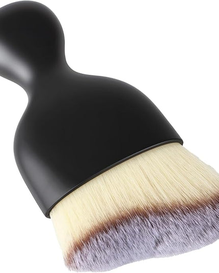 Car Detailing Brush, Soft Bristle Cleaning Brush, Scratch-Free Auto Duster Tool for Dashboard, Air Vents, Leather & Interior Cleaning (Black&Brown&White)