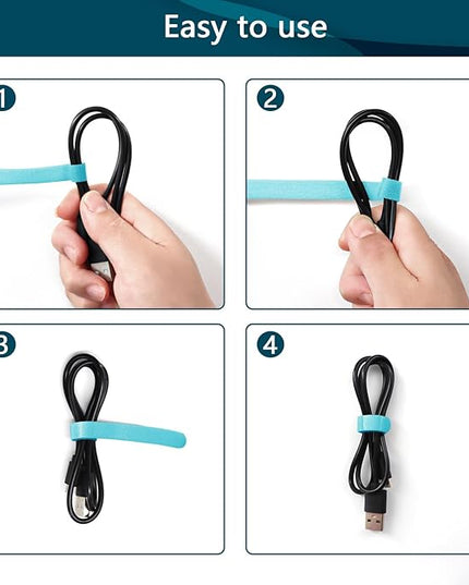 50PCS 6 Inch Reusable Cable Ties,Adjustable Cable Management,Cord Organizer,Cable Organizer,Multi-Purpose Wire Ties(Multi-color)
