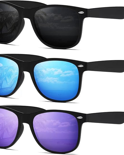 DEMIKOS Sunglasses Men Polarized Sunglasses for Mens Womens Retro Mirror Lens for Driving Fishing UV Protection