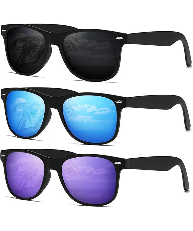 DEMIKOS Sunglasses Men Polarized Sunglasses for Mens Womens Retro Mirror Lens for Driving Fishing UV Protection
