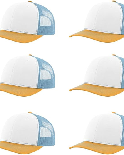 Richardson 112 Classic Six-Panel Adjustable Snapback Trucker Cap | Bulk Packs Available