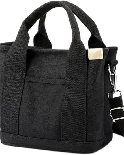 Small Tote Bag with Zipper, 2024 Canvas Multi-Pocket Crossbody Bag Shoulder Bag Satchel Hobo Bag Messenger Bag