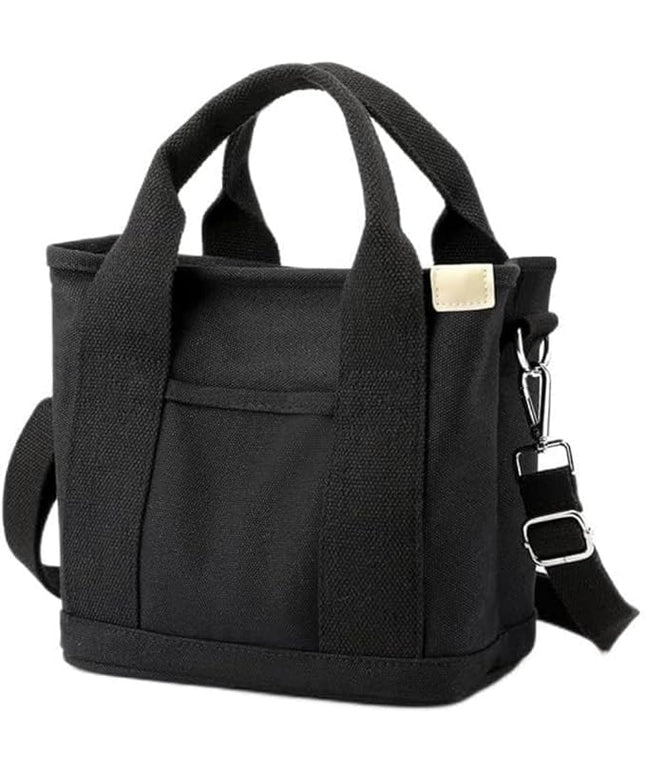Small Tote Bag with Zipper, 2024 Canvas Multi-Pocket Crossbody Bag Shoulder Bag Satchel Hobo Bag Messenger Bag