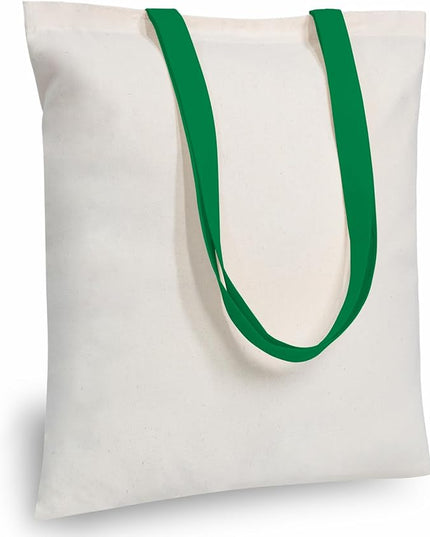 TOPDesign 12-Pack Economical 16"x15" Cotton Tote Bag, Lightweight Medium Reusable Grocery Shopping Cloth Bags, Suitable for DIY, Advertising, Promotion, Gift, Activity