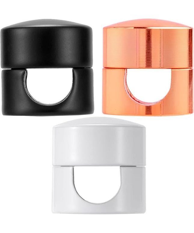 3 Sets Charger Holders for Cords, Adjustable Cable Anchor Holders, Adhesive Metal Cord Clips, Cable Management Wire Organizers for Desk, Office, Nightstand - Matte Black, White, Rose Gold