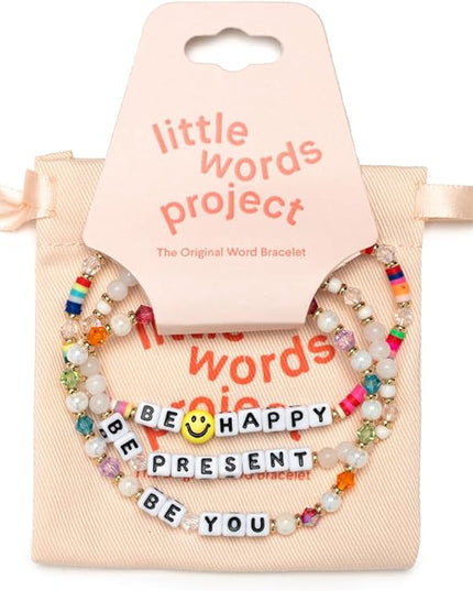 Little Words Project Mother's Day Gifts, The Original Word Bracelet, Made with Colorful Beads and Plated Brass Hardware, Handcrafted Design & Positive Message