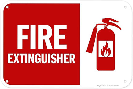 Fire Extinguisher Graphic Sign, 12x18 Inches, 55 mil thick HDPS (high density polystyrene), Made in USA by My Sign Center