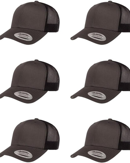 Yupoong Classic Premium Mesh 6 Panel Retro Trucker Cap | Mid Profile Snapback | OSFA | Bulk Pack Available